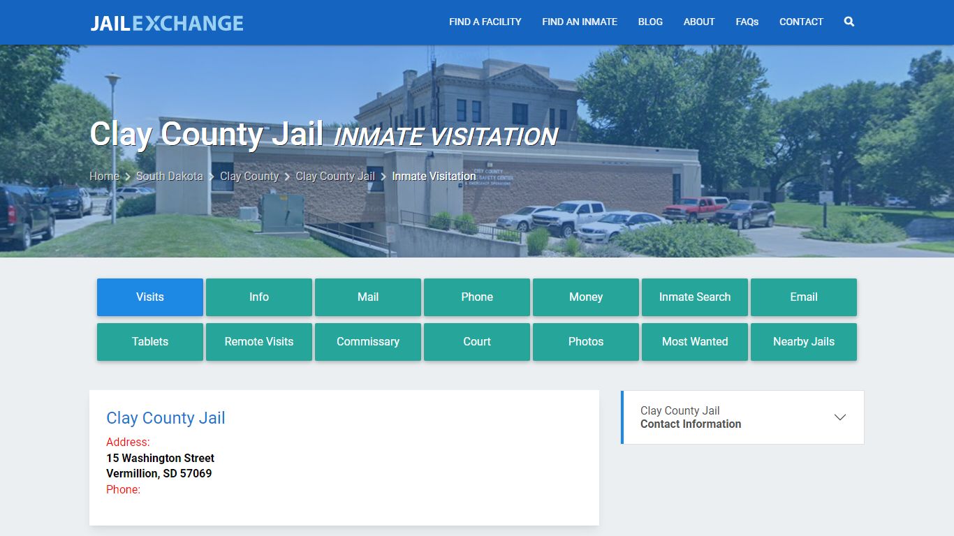 Inmate Visitation - Clay County Jail, SD - Jail Exchange